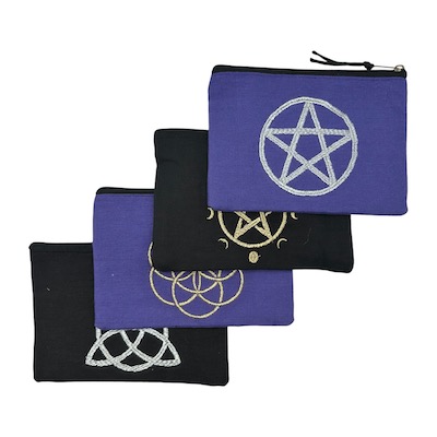 Assorted Zip Purse with Wiccan Symbols 